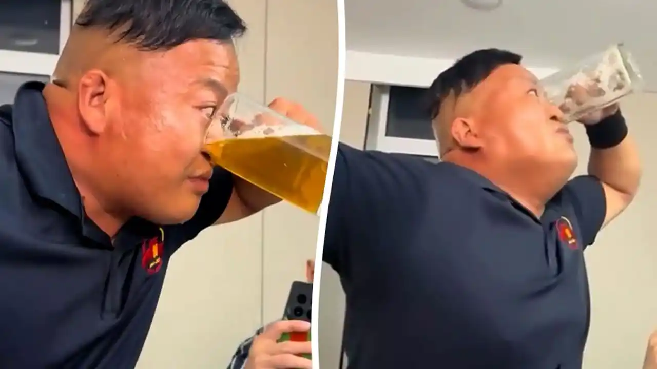 ముక్కుతో బీరు తాగిన వ్యక్తి వీడియో వైరల్‌ – నెటిజన్లు షాక్‌!